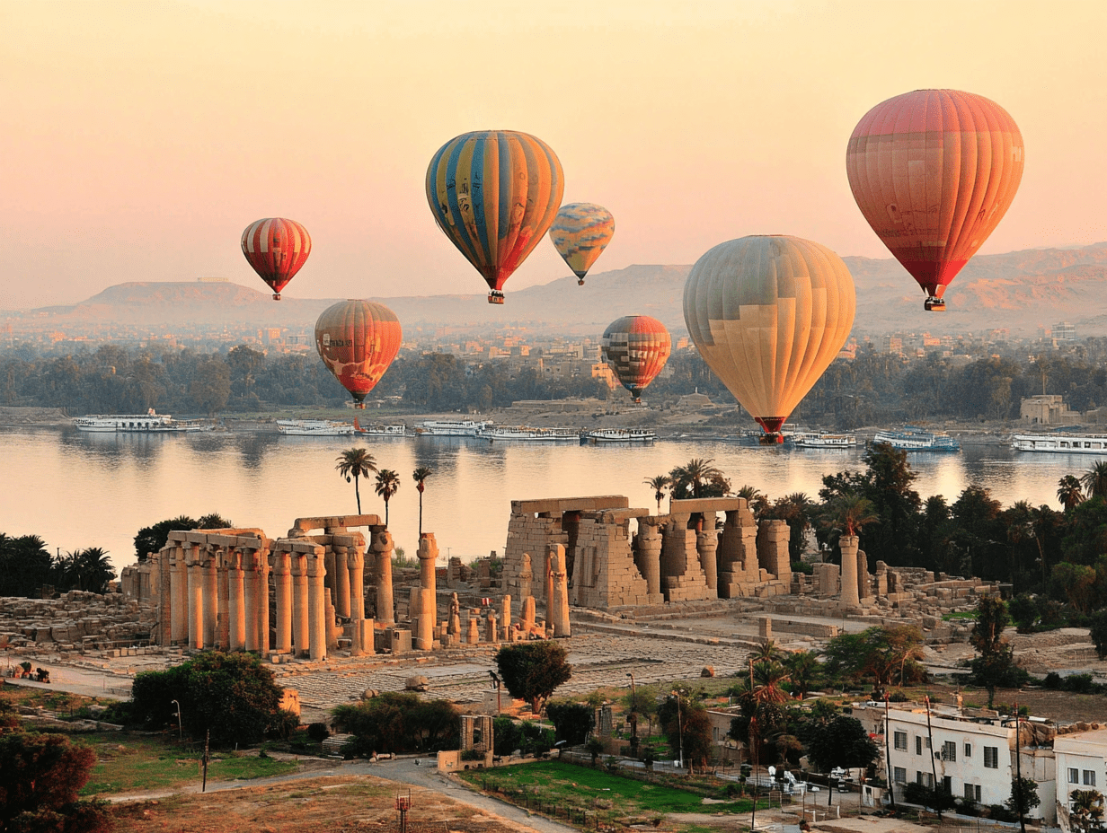 Full-day guided tour of Luxor with hot air balloon ride