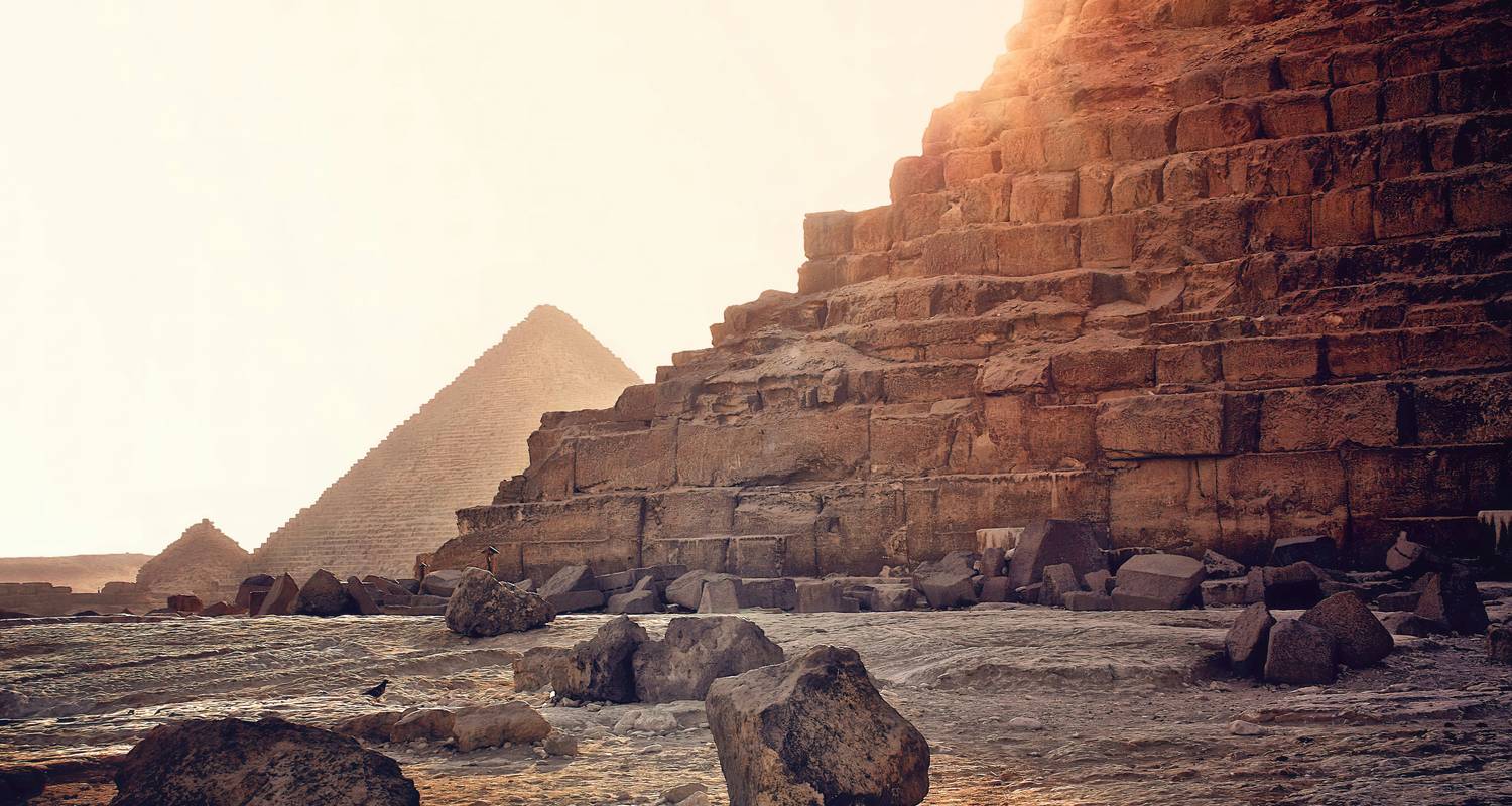 Giza Pyramids and The New Grand Museum with flights from Luxor